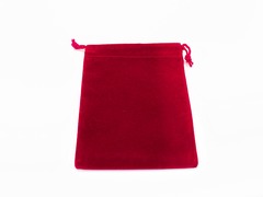 Suedecloth Dice Bag Small Red
